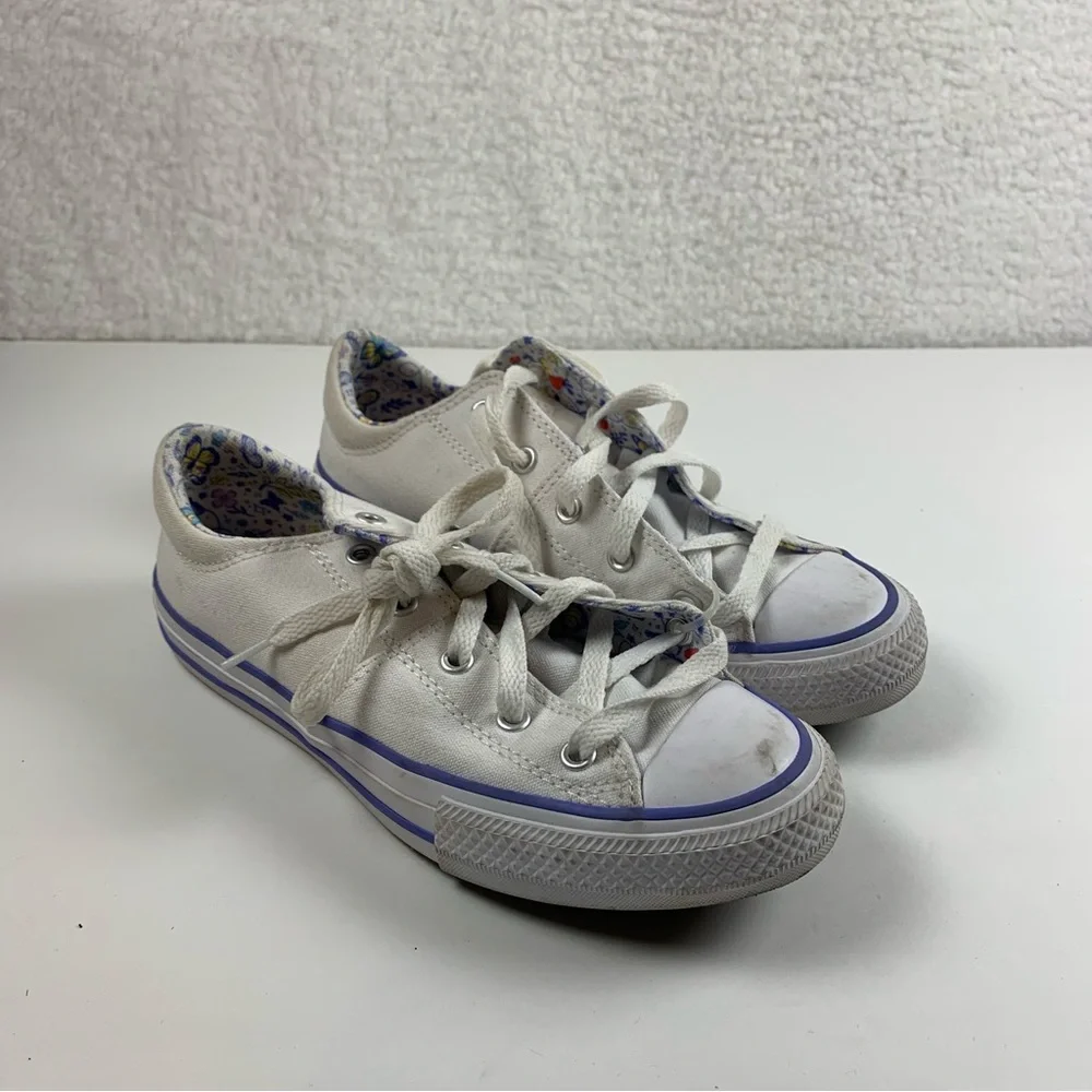 Converse‎ Madison Magic Sneakers Padded Lace Up Floral Print Size 4 White 7280